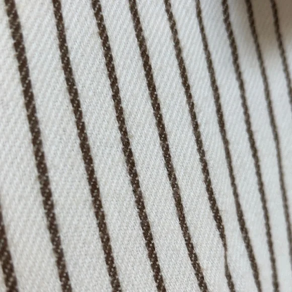 100% Cotton Madewell Striped Cream and Black Blouse - Picture 5 of 7